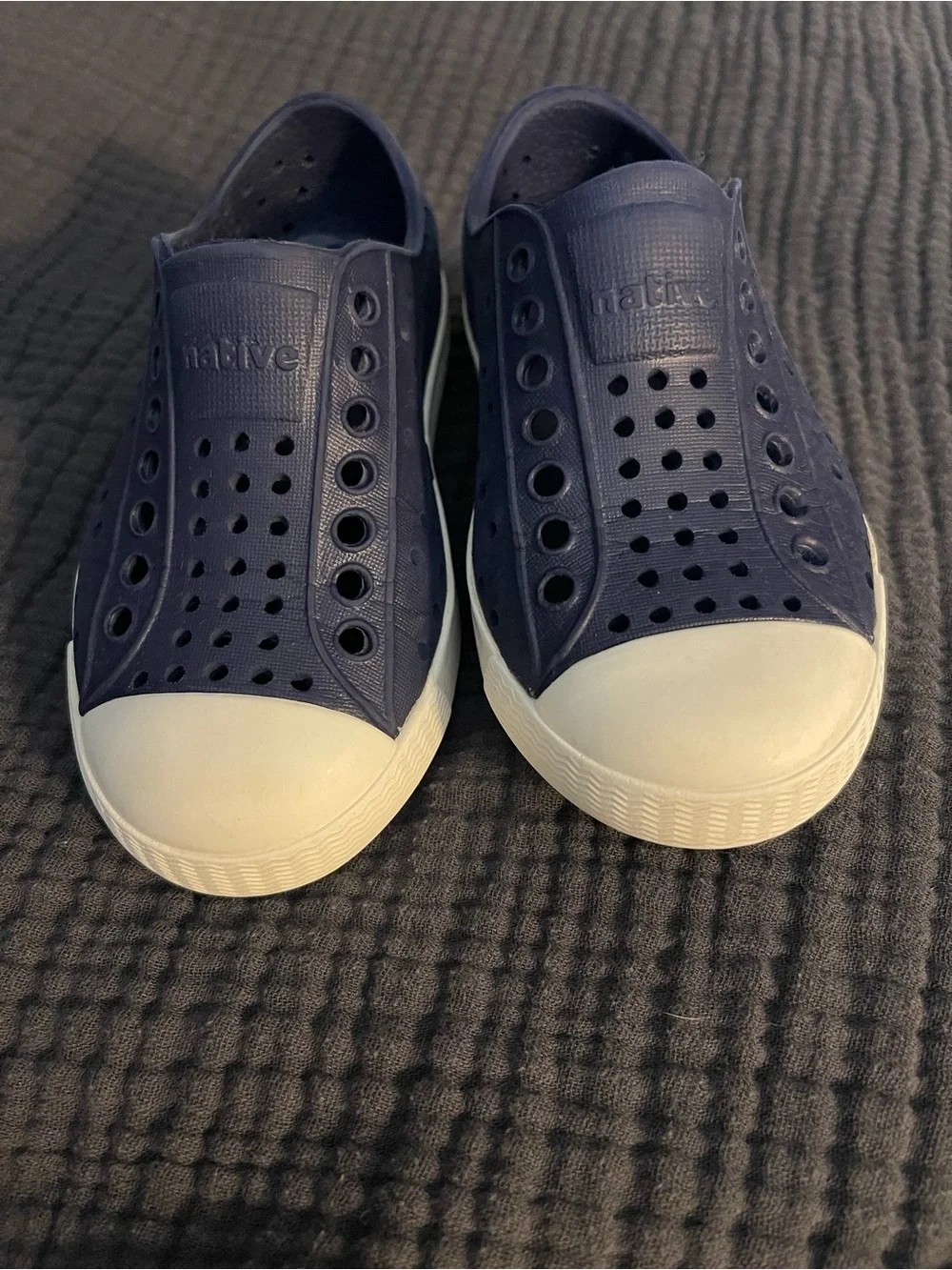 Native Kids Blue Slip-On Shoes size 8c